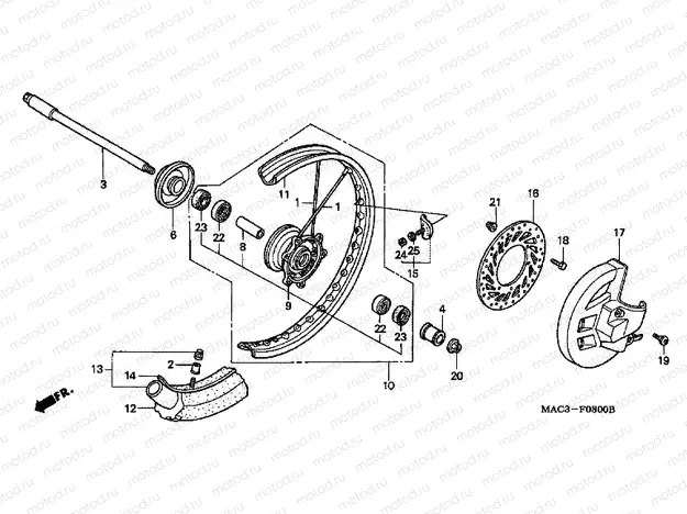 F-8 FRONT WHEEL