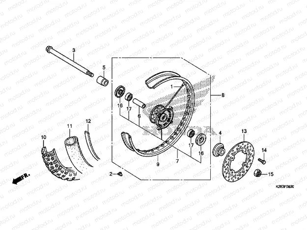 F-8 FRONT WHEEL