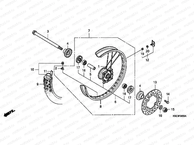 F-8 FRONT WHEEL