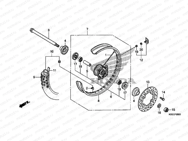 F-8 FRONT WHEEL