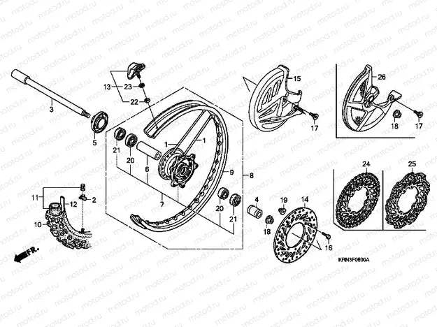 F-8 FRONT WHEEL