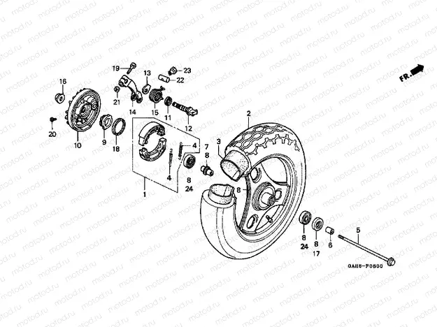 F-8 FRONT WHEEL