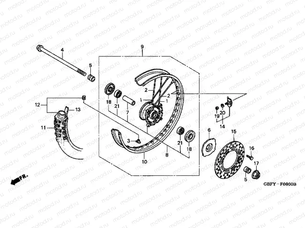 F-8 FRONT WHEEL