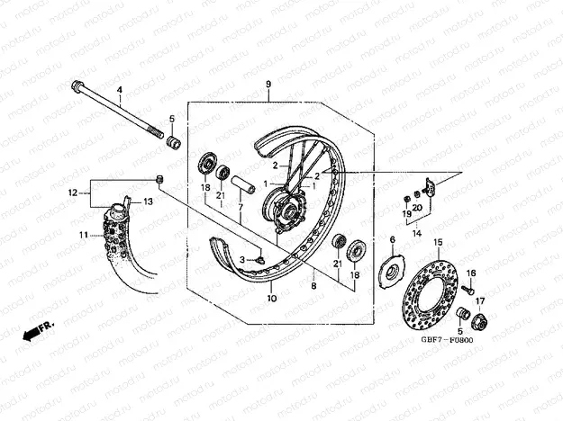 F-8 FRONT WHEEL