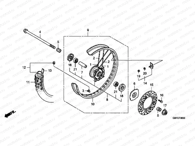 F-8 FRONT WHEEL