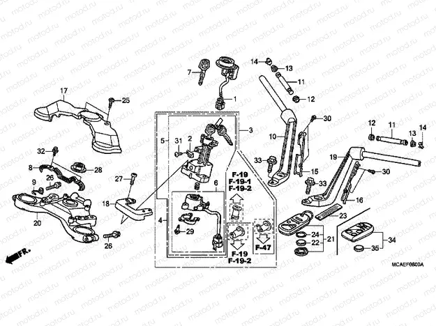 F-8 HANDLE PIPE/TOP BRIDGE