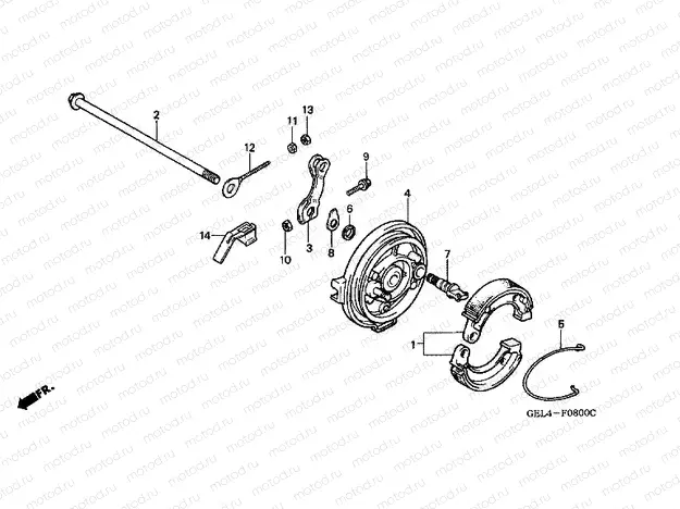 F-8 REAR BRAKE PANEL