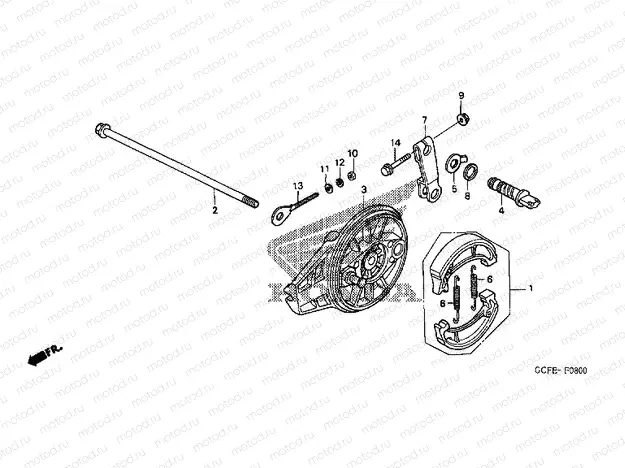 F-8 REAR BRAKE PANEL