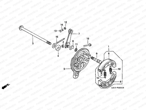 F-8 REAR BRAKE PANEL