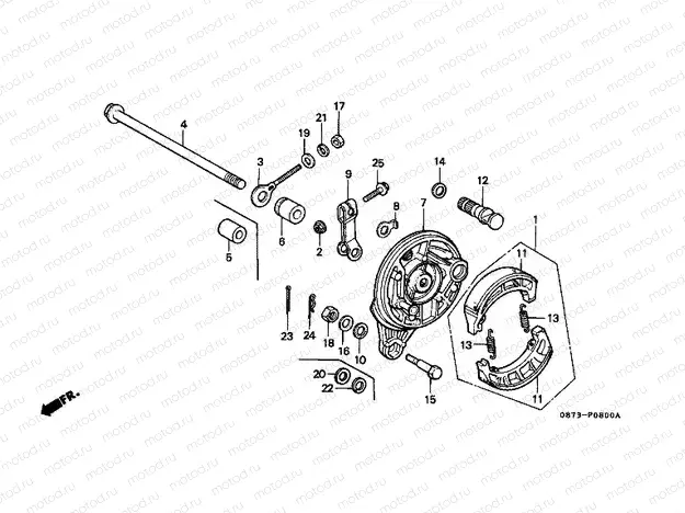 F-8 REAR BRAKE PANEL