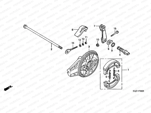 F-8 REAR BRAKE PANEL