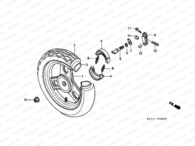 F-8 REAR WHEEL