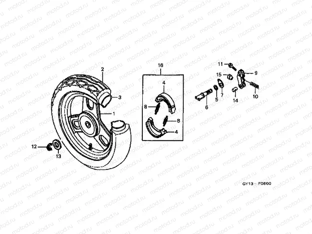 F-8 REAR WHEEL