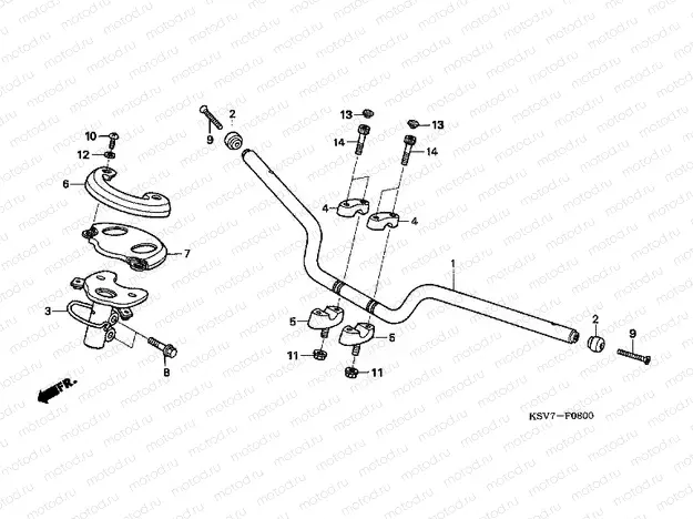 F-8 STEERING ROD TUBE