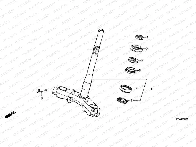 F-8 STEERING STEM