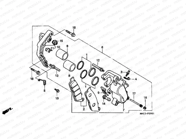 F-9-1 FRONT BRAKE CALIPER