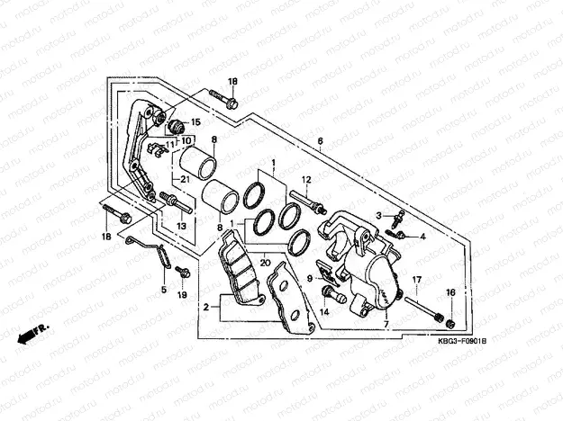 F-9-1 FRONT BRAKE CALIPER