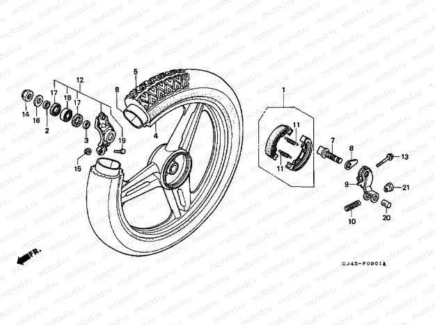 F-9-1 REAR WHEEL (SH75DP / DS)