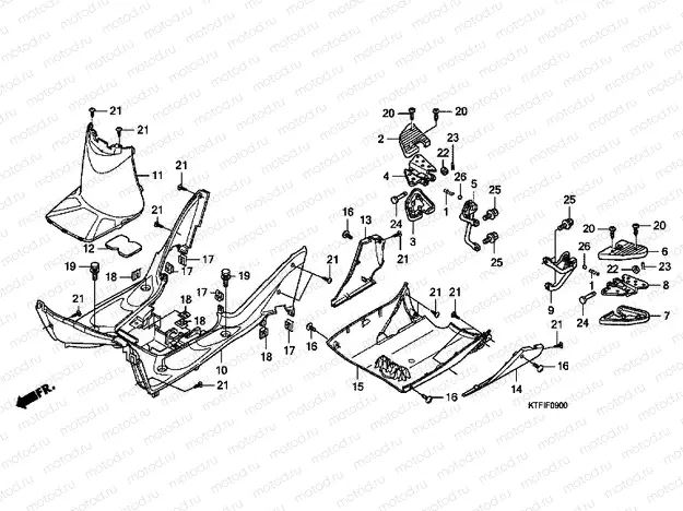 F-9 FLOOR PANEL / REAR FOOTREST