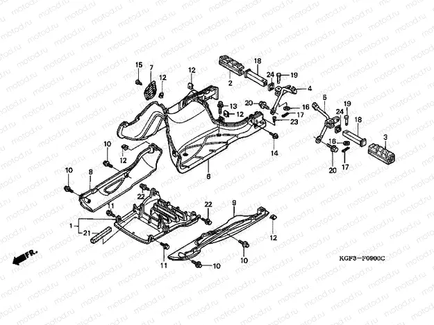 F-9 FLOOR PANEL / REAR FOOTREST