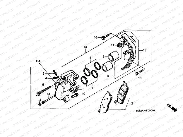 F-9 FRONT BRAKE CALIPER