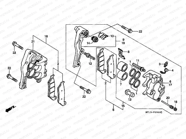 F-9 FRONT BRAKE CALIPER