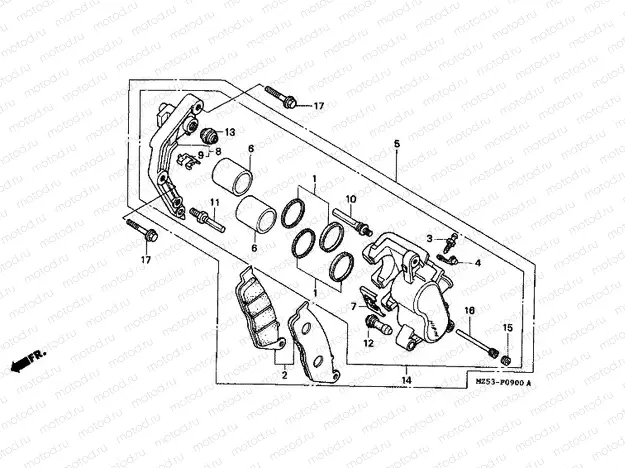 F-9 FRONT BRAKE CALIPER