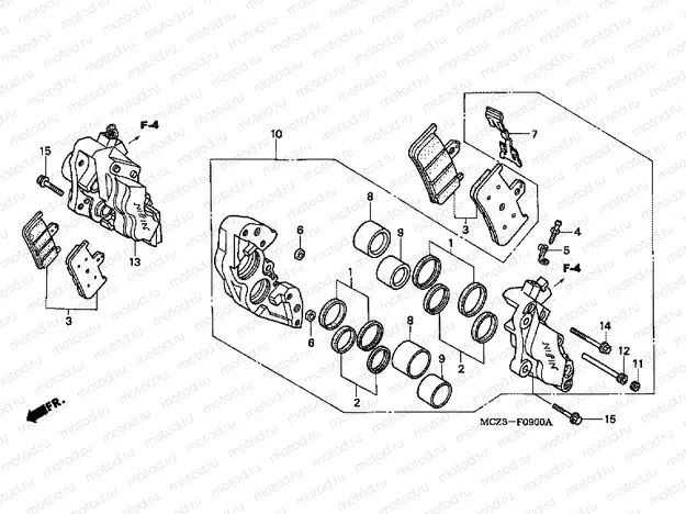 F-9 FRONT BRAKE CALIPER