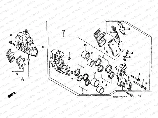 F-9 FRONT BRAKE CALIPER
