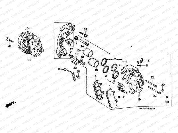 F-9 FRONT BRAKE CALIPER
