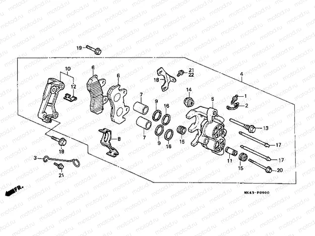 F-9 FRONT BRAKE CALIPER