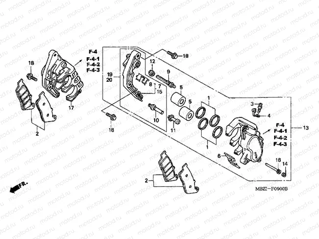 F-9 FRONT BRAKE CALIPER