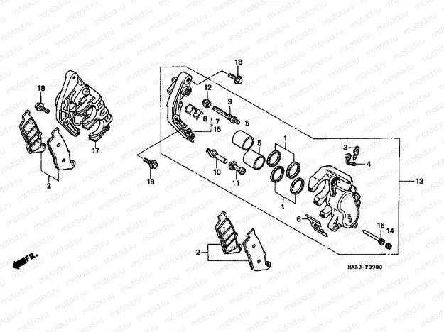 F-9 FRONT BRAKE CALIPER