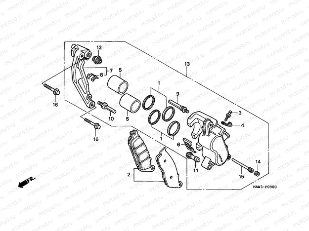 F-9 FRONT BRAKE CALIPER