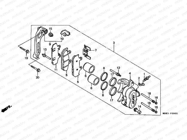 F-9 FRONT BRAKE CALIPER