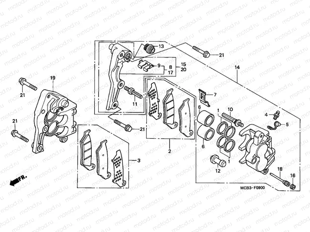 F-9 FRONT BRAKE CALIPER