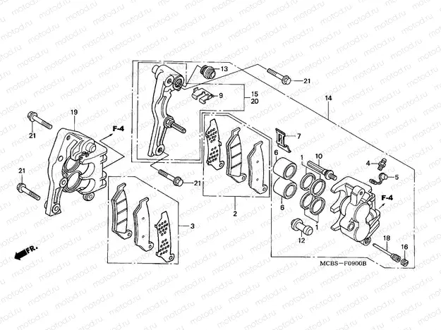 F-9 FRONT BRAKE CALIPER