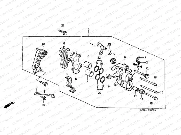 F-9 FRONT BRAKE CALIPER