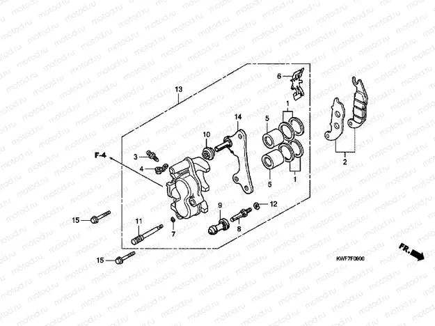 F-9 FRONT BRAKE CALIPER