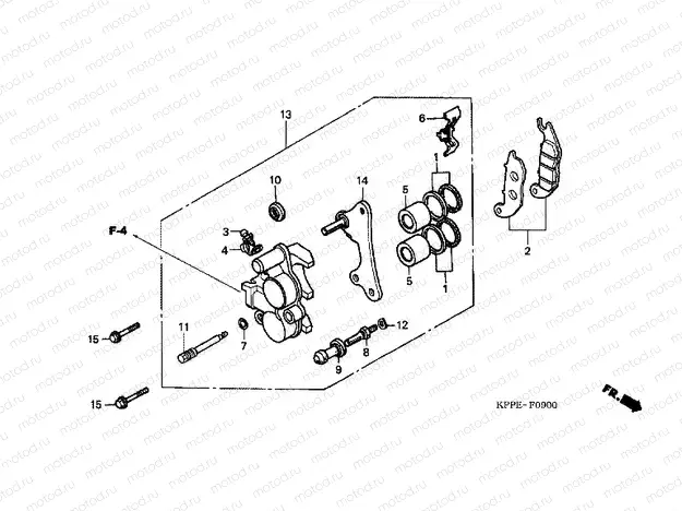 F-9 FRONT BRAKE CALIPER