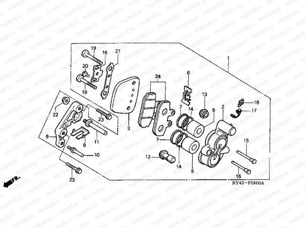 F-9 FRONT BRAKE CALIPER