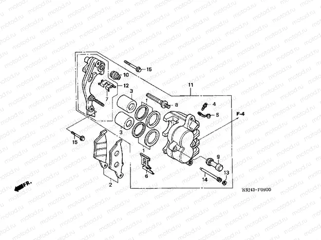 F-9 FRONT BRAKE CALIPER