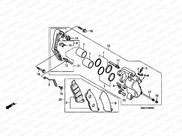 F-9 FRONT BRAKE CALIPER