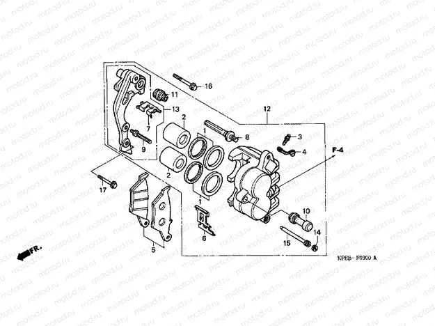 F-9 FRONT BRAKE CALIPER