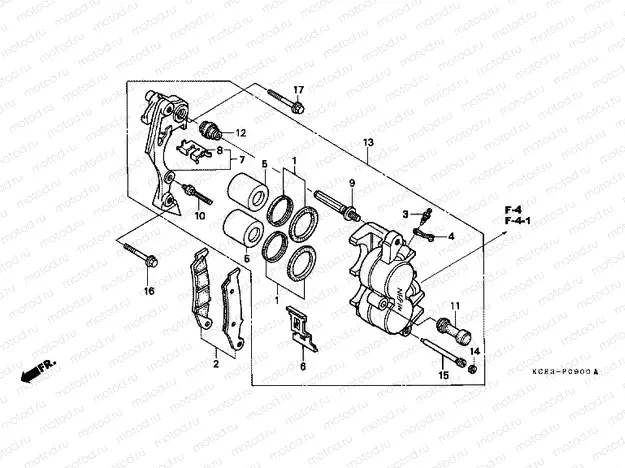 F-9 FRONT BRAKE CALIPER