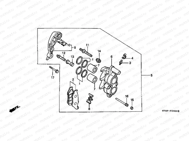 F-9 FRONT BRAKE CALIPER
