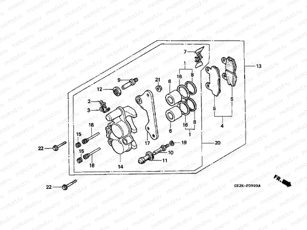 F-9 FRONT BRAKE CALIPER