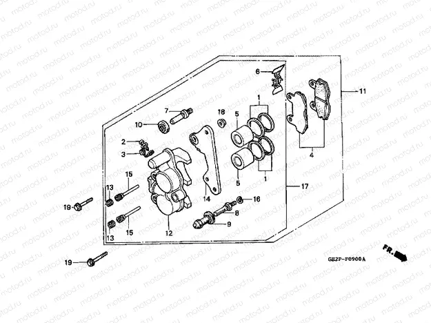 F-9 FRONT BRAKE CALIPER