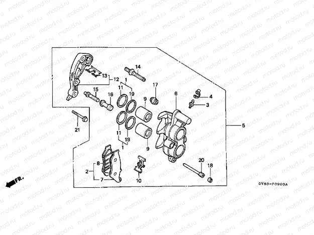 F-9 FRONT BRAKE CALIPER