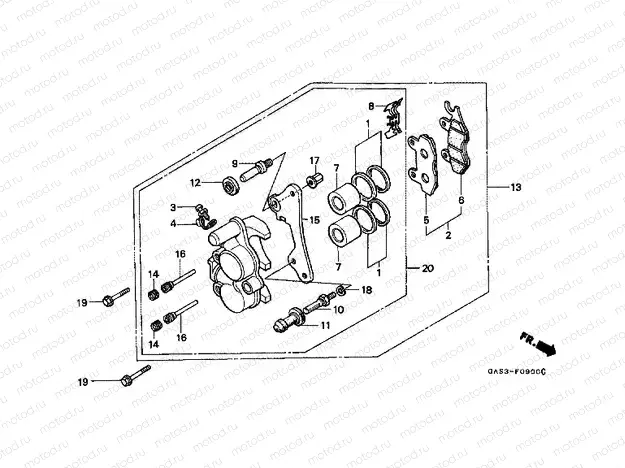 F-9 FRONT BRAKE CALIPER